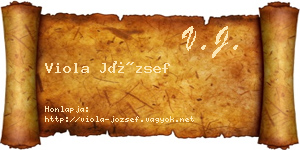 Viola József névjegykártya